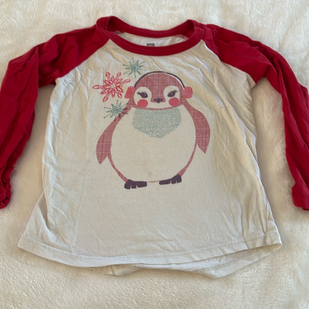Tea collection penguin shirt 4yr